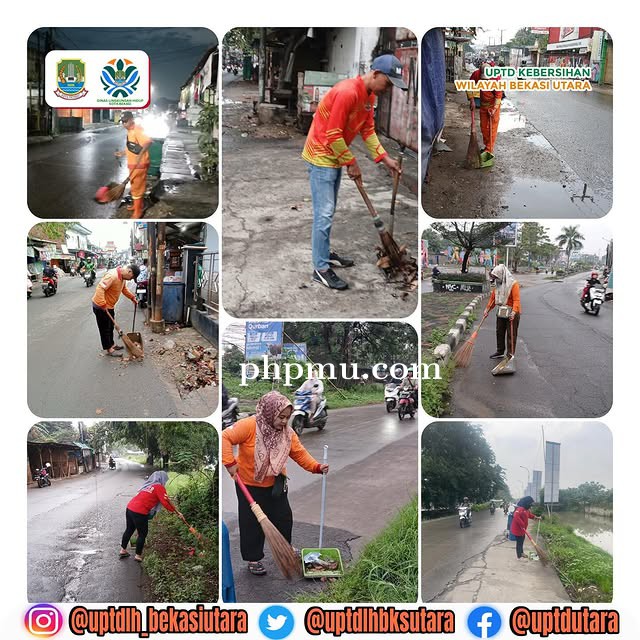 Giat rutin penyapuan sampah liar