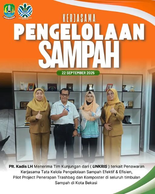 DLH Kota Bekasi menerima kunjungan Tim dari Universitas Krisnadwipayana (UNKRIS)